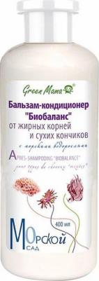 Бальзам-кондиционер Биобаланс от жирных корней и сухих кончиков с морскими водорослями, 400 мл – фото 1