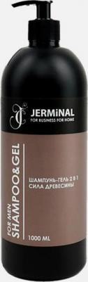 Мужской шампунь-гель JERMiNAL -COSMETICS- Сила древесины 2в1, 1 литр – фото 1