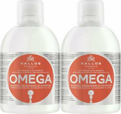 Шампунь для безжизненных, секущихся волос Восстанавливающий, с комплексом Омега-3 и маслом макадамии, 1 л – фото 1