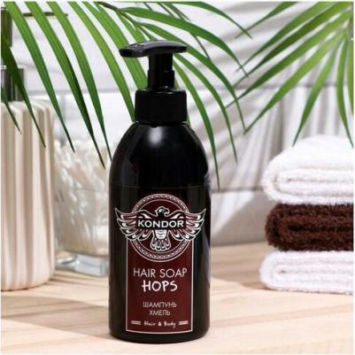 Hair and Body Hair Soap Tar - Шампунь для мужчин себорегулирующий шампунь с экстрактом хмеля, 300 мл – фото 4