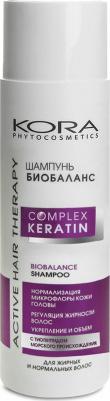 Шампунь биобаланс для жирных и нормальных волос Complex Keratin, 250 мл – фото 4