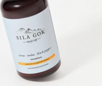 Натуральный шампунь для волос "SILA GOR №1 CITRUS, TONKA, BLACK PEPPER", 300 МЛ – фото 1