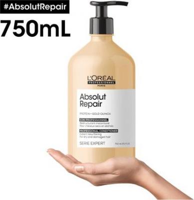 Absolut Repair Gold Quinoa+Protein Conditioner РЕНО - Смываемый уход для глубокого восстановления 750 мл – фото 2
