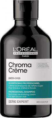 Шампунь-крем Chroma Creme с зеленым пигментом для нейтрализации красного оттенка темных волос, 300 мл – фото 1