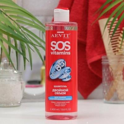 Шампунь для тонких и ослабленных волос SOS Vitamins Двойной объем, 400 мл – фото 2