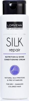 Реструктурирующий крем-кондиционер Silk Repair, с протеинами шелка для сухих, поврежденных и окрашенных волос, 300 мл – фото 3