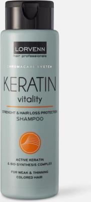 Восстанавливающий шампунь Keratin Vitality, для слабых и истонченных окрашенных волос, с кератином, 300 мл – фото 1