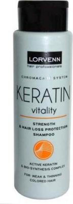 Восстанавливающий шампунь Keratin Vitality, для слабых и истонченных окрашенных волос, с кератином, 300 мл – фото 8