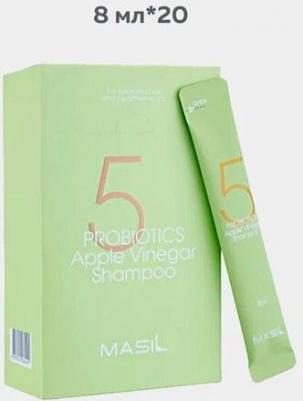 Шампунь от перхоти с яблочным уксусом. 5 Probiotics apple vinegar shampoo, 20*8 мл – фото 13