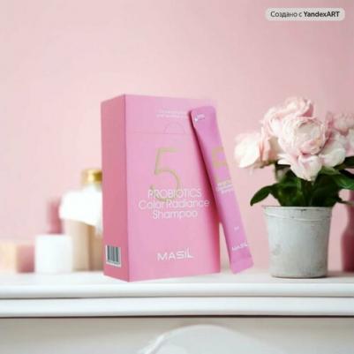 Шампунь с пробиотиками 5 Probiotics Color Radiance Shampoо 8 мл*20 шт – фото 5