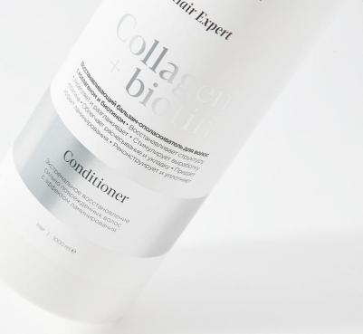 Кондиционер Collagen&Biotin восстановление сильно повреждённых волос, 1 л – фото 3