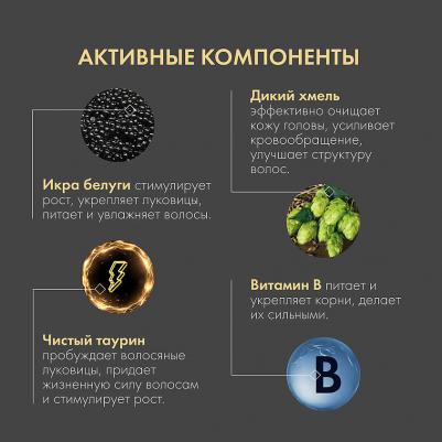 Шампунь-активатор для роста волос для мужчин "Белуга", 250 мл – фото 2
