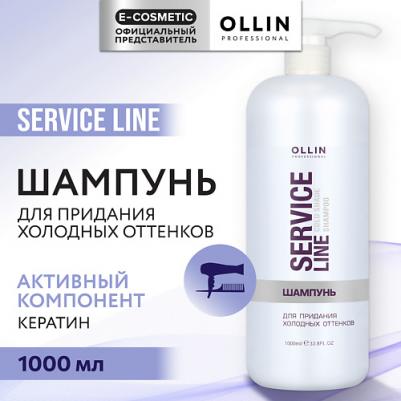 Шампунь для придания холодных оттенков осветленным волосам Service Line Cold Shade Shampoo 1000 мл – фото 4