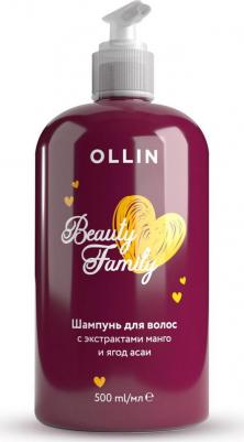 Шампунь для волос с экстрактами манго и ягод асаи BEAUTY FAMILY. 500 мл – фото 4