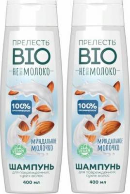 Шампунь Prelest Bio для поврежденных и сухих волос Миндальное молочко 400 мл – фото 6