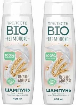 Шампунь Prelest Bio для тонких и нормальных волос Овсяное молочко 400 мл – фото 3