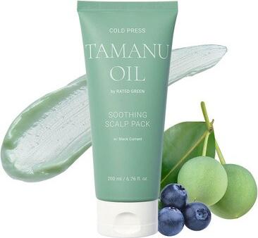 Успокаивающая маска для кожи головы с маслом таману Cold Press Tamanu Oil Soothing Scalp Pack w/ Black Current 200 мл – фото 9