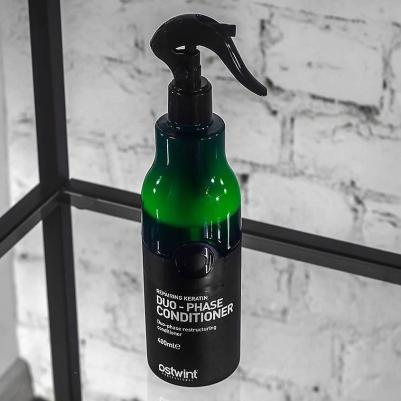 Двухфазный несмываемый кондиционер для волос Repairing Keratin 400 мл – фото 10