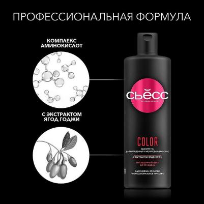 Шампунь для волос Color с экстрактом японской камелии 450мл – фото 4