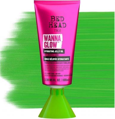 Bed Head Wanna Glow Hydrating Jelly Oil - Увлажняющее желеобразное масло для сияющих гладких волос 100 мл – фото 9