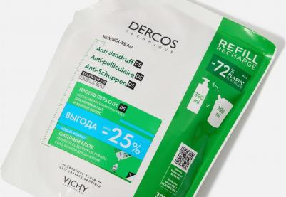 Рефил Шампуня против перхоти для жирной кожи головы Dercos 390 мл – фото 4