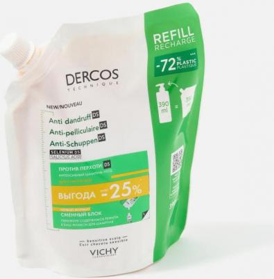 Шампунь Dercos против перхоти для сухих волос Eco-Refill 390 мл – фото 3