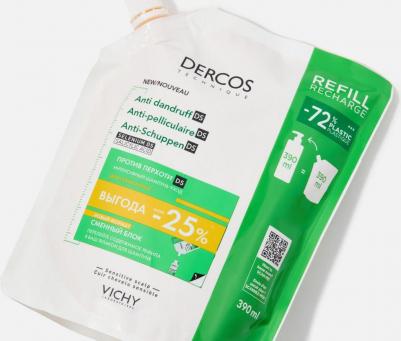 Шампунь Dercos против перхоти для сухих волос Eco-Refill 390 мл – фото 5