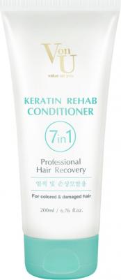 Кондиционер с кератином Keratin Rehab 7в1, для поврежденных волос, 200 мл – фото 1