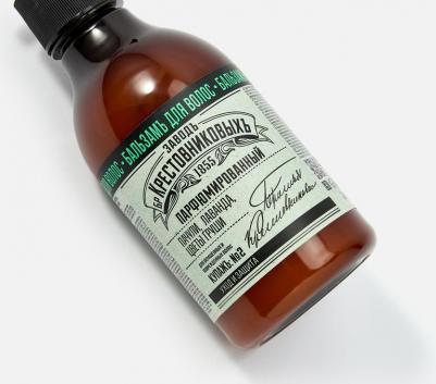 Бальзам для волос Заводъ Бр Крестовниковыхъ Купажъ №2 пачули лаванда цветы груши250г – фото 4