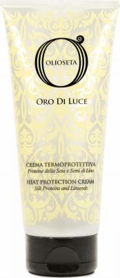 Крем термозащитный с протеинами шелка и семенем льна / OLIOSETA ORO DI LUCE Heat protection cream 200 мл – фото 3