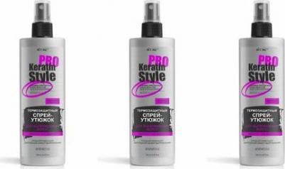 Спрей-утюжок для выпрямления волос "Keratin Pro Style", термозащита, средней фиксации, 200 мл – фото 1