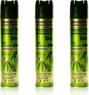 Лак для волос "Жизненная сила", с экстрактом зеленого чая, 250 мл – фото 1