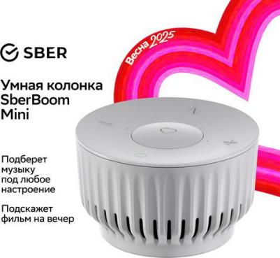 SberBoom Mini, Туманный белый – фото 8