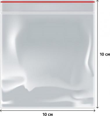 Пакет с замком Zip-Lock 10x10 см 35 мкм (1000 штук в упаковке) – фото 5