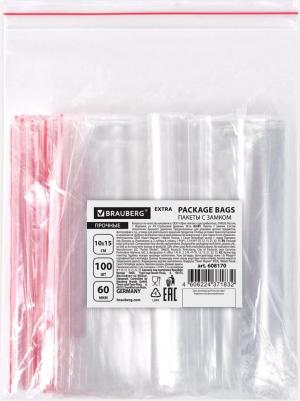 Пакеты ZIP LOCK "зиплок" прочные, комплект 100 шт., 10х15 см, ПВД, 60 мкм, EXTRA, 608170 – фото 3