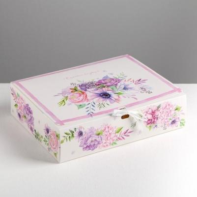 Коробка подарочная "Счастья в душе", 31 х24,5 х9 см