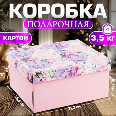 Коробка складная "Цветочная сказка", 31,2 х 25,6 х 16,1 см – фото 1