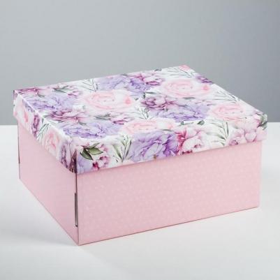 Коробка складная "Цветочная сказка", 31,2 х 25,6 х 16,1 см