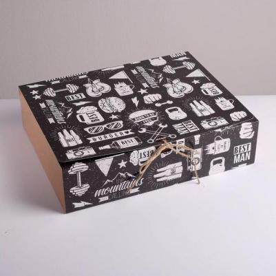 Коробка складная подарочная "Мужская", 31 x 24,5 x 9 см