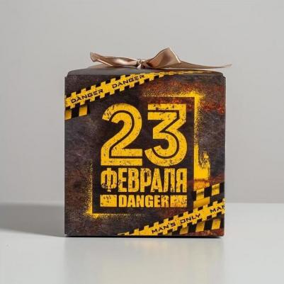 Коробка складная "С 23 февраля!", 12 x 12 x 12 см – фото 2