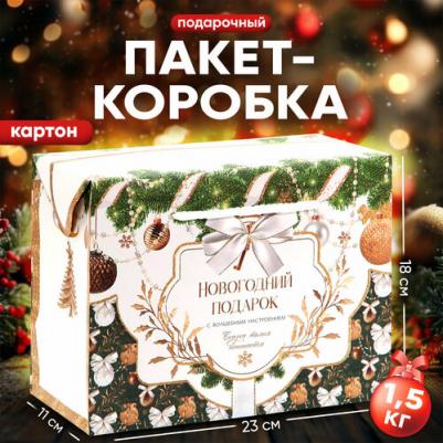 Пакет-коробка "Подарок для тебя", 23 x 18 x 11 см – фото 1