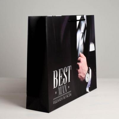 Пакет ламинированный горизонтальный Best Man, ML 27 x 23 x 8 см – фото 5