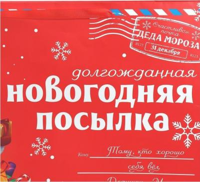Пакет ламинированный горизонтальный ТероПром 7724331 "НГ посылка", XXL 46 х 61 х 20 см – фото 6