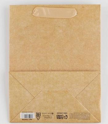 Пакет ламинированный "Крафтовый", MS 18 x 23 x 10 см – фото 4