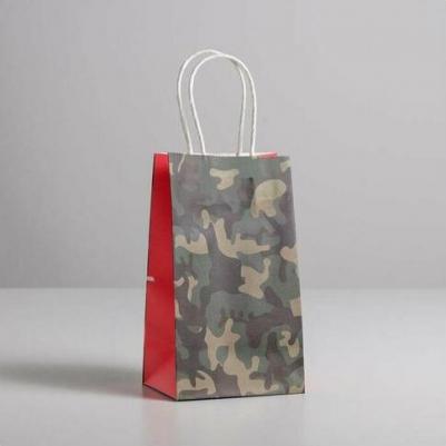 Пакет подарочный крафт "Настоящий мужчина", 12 x 21 x 9 см – фото 2
