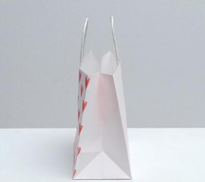 Пакет подарочный крафтовый "Просто люблю", 25 x 22 x 12 см – фото 3