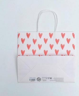 Пакет подарочный крафтовый "Просто люблю", 25 x 22 x 12 см – фото 6