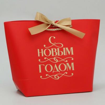 Пакет подарочный "Новогодние праздники", 19 х 20 х 9 см – фото 2