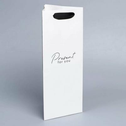 Пакет подарочный под бутылку, упаковка, "Present", 13 х 32 х 11,3 см – фото 1