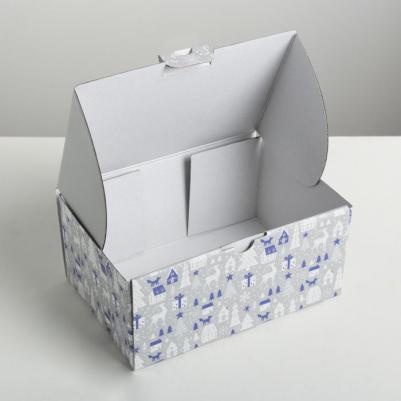 Складная коробка "Новогодняя", 22 x 15 x 10 см – фото 1